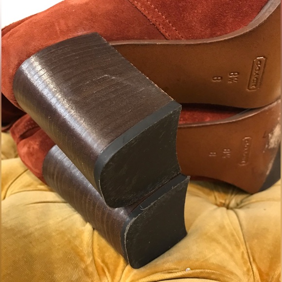 Coach rust suede boots - Picture 5 of 7